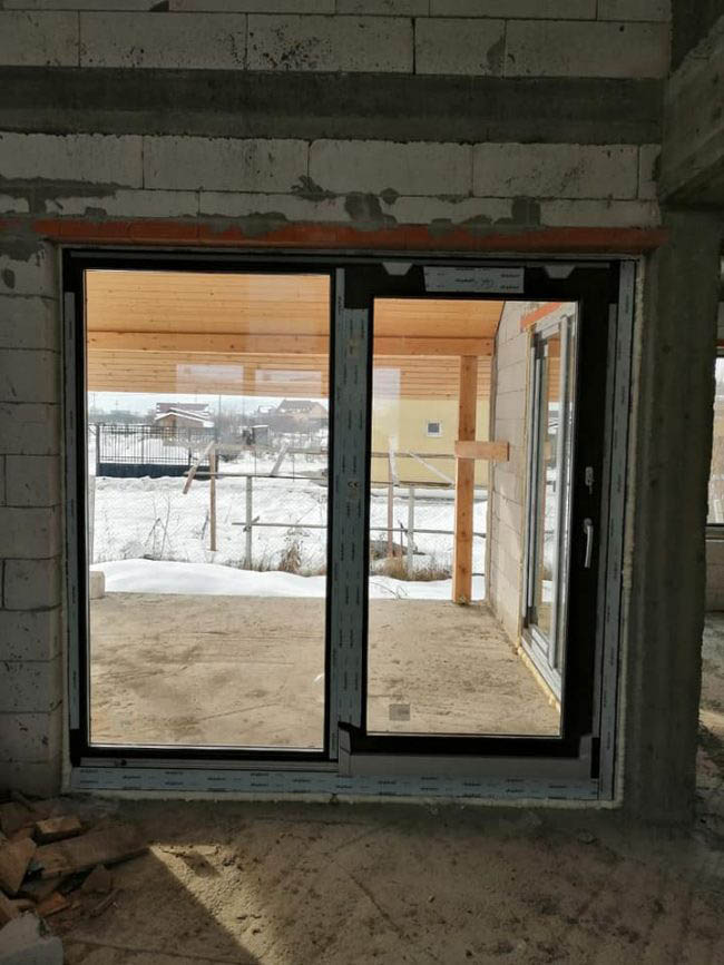 casa din bca in constructie, vedere din interior